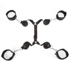 An X style under the bed restraint system sold by LoveHoney.